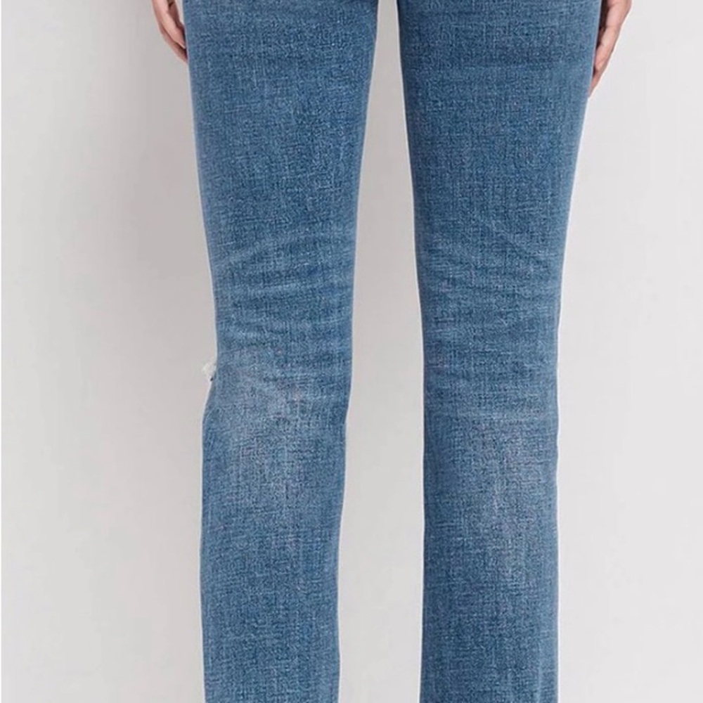 Flying Monkey Holly High Rise Slim Straight Blue Distressed Jeans Size 25 - Picture 11 of 11